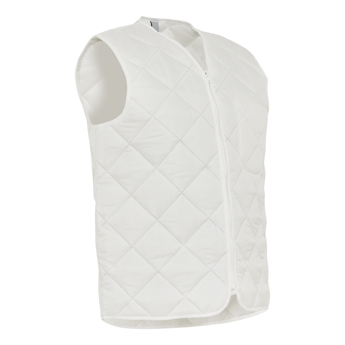 ELKA Rainwear Thermal Vest in White, front view