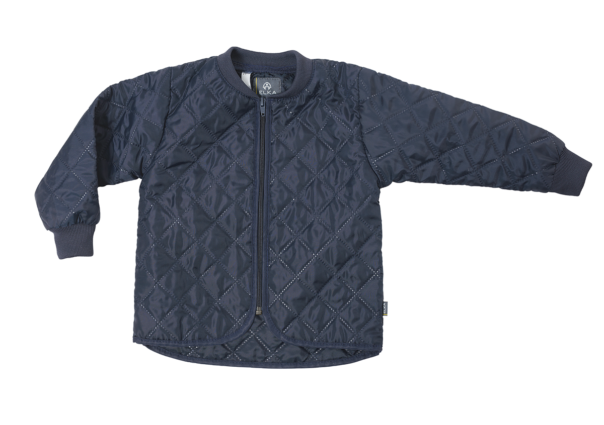 ELKA Rainwear Thermal jacket with rib Kids in Navy, front view