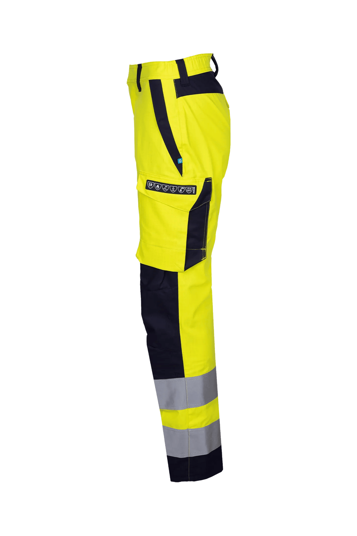 Sioen PRO Mizar Women in High-vis yellow/Navy blue, side view
