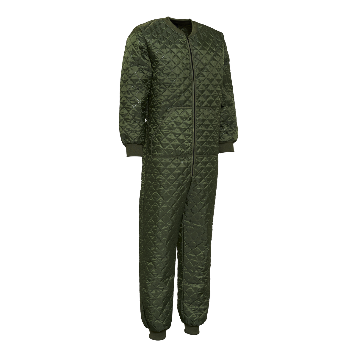 ELKA Rainwear Thermal Coverall in Olive, front view