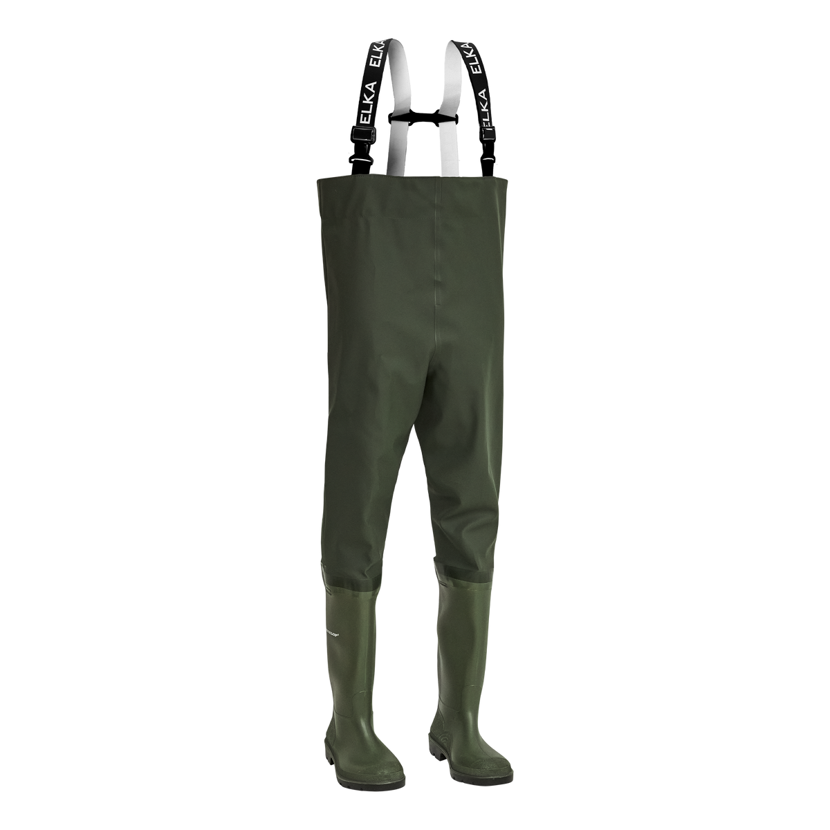ELKA Rainwear Waders w/safety in Olive, front view