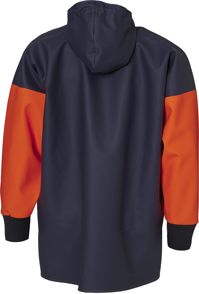 ELKA Rainwear Fishing Xtreme Smock w/neoprene cuff in Fl. Orange/Navy