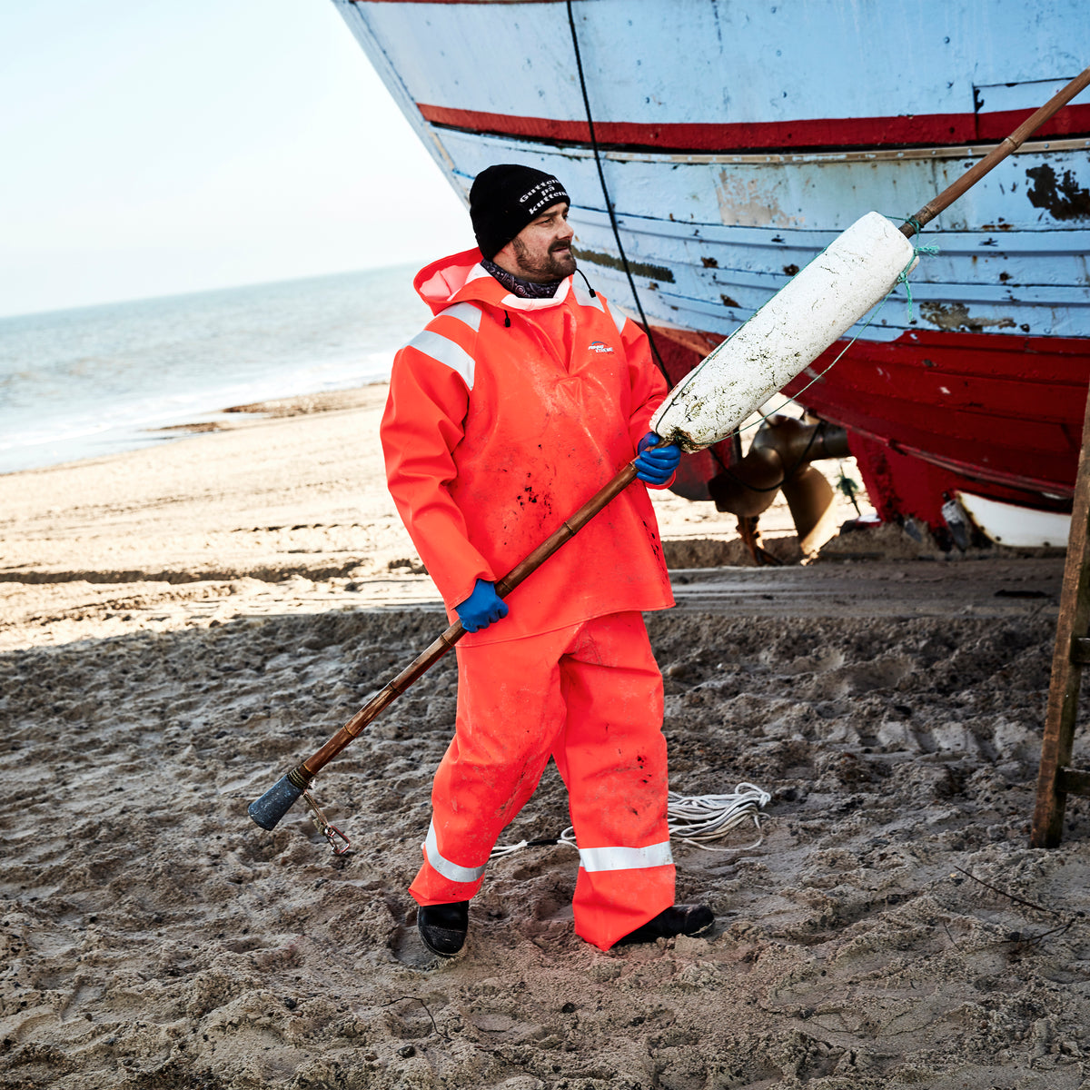 ELKA Rainwear Fishing Xtreme Smock in Fl. Orange