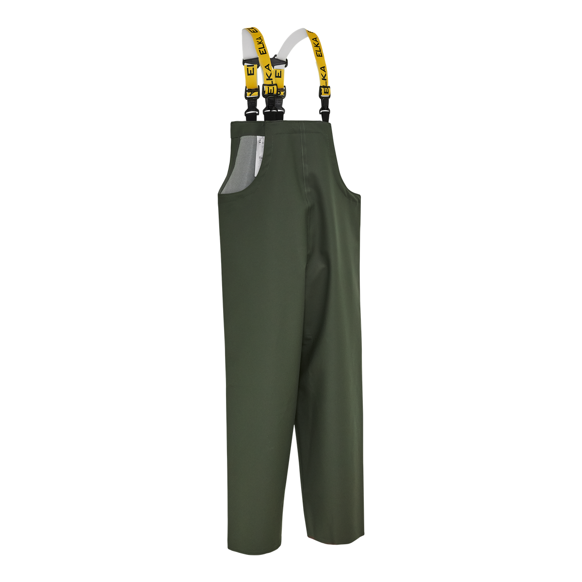 ELKA Rainwear Bib & Brace in Olive, front view