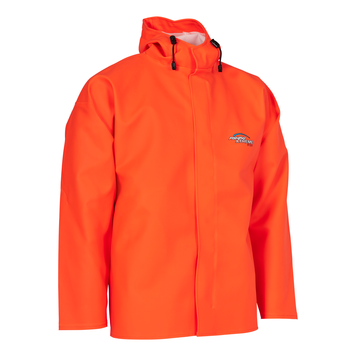 ELKA Rainwear Fishing Xtreme Jacket in Fl. Orange, front view