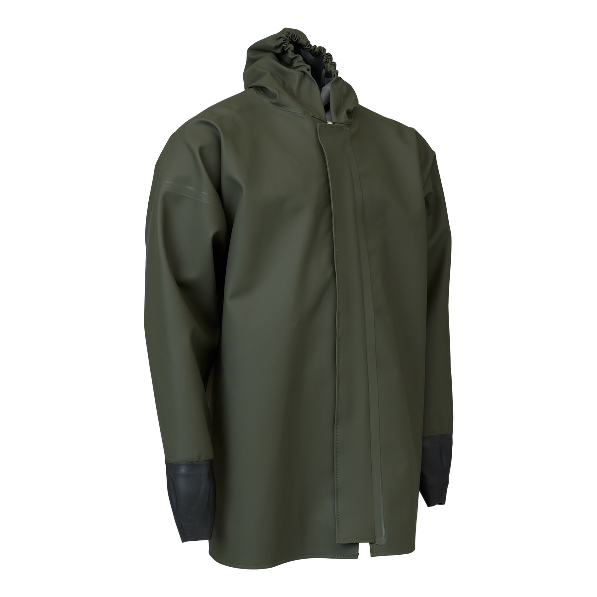 ELKA Rainwear Jacket in Olive, front view