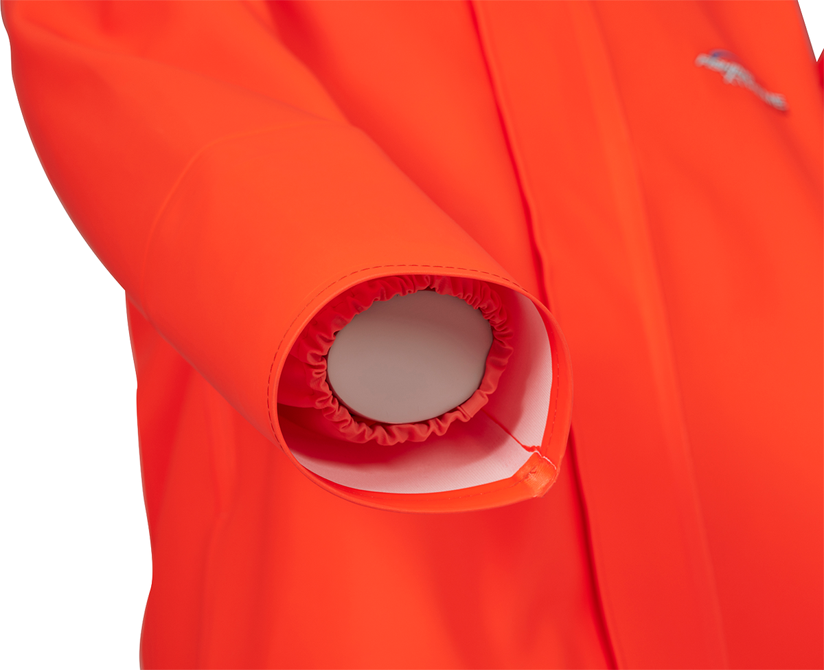 ELKA Rainwear Fishing Xtreme Jacket w/elasticated wind catch in Fl. Orange