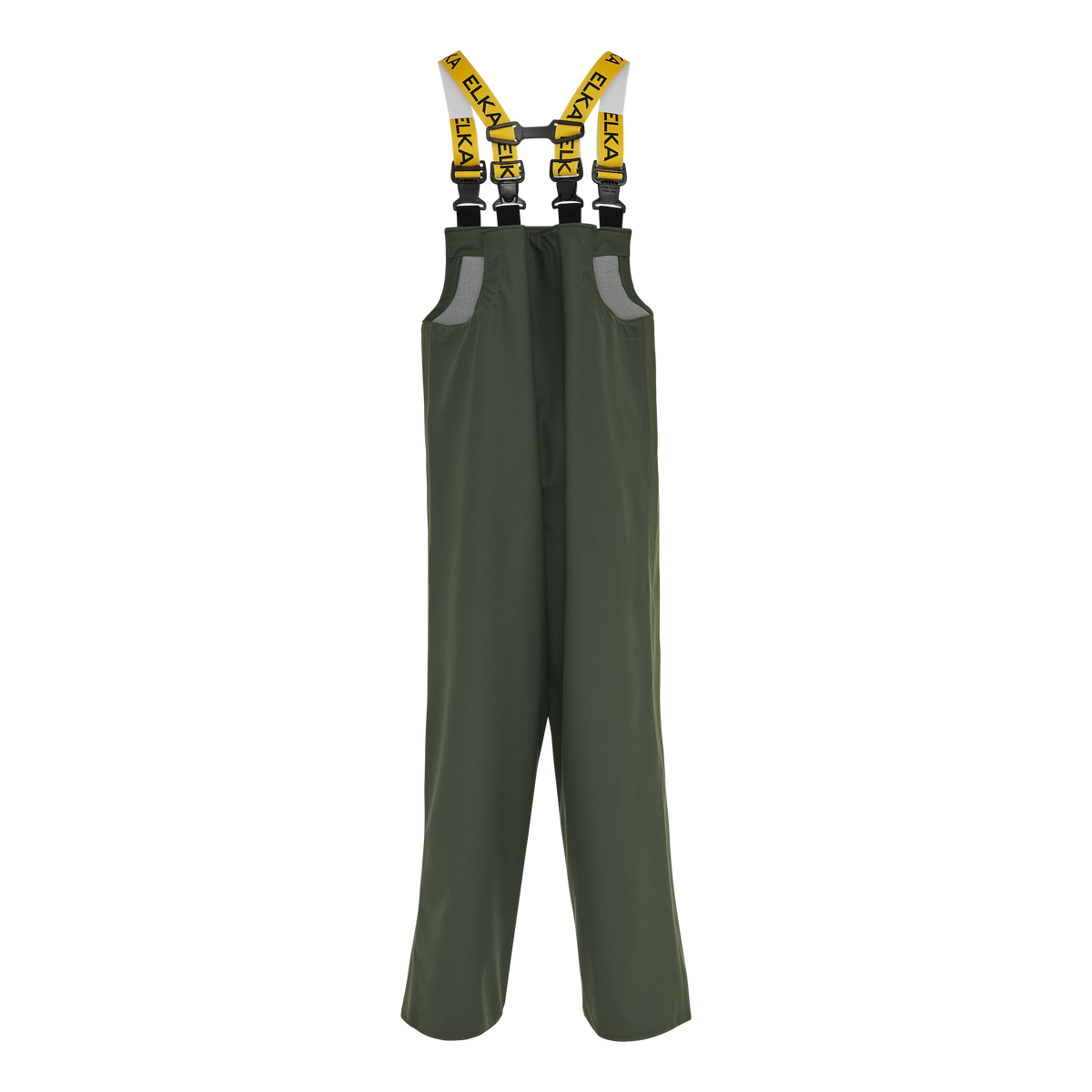 ELKA Rainwear Elastomer/PVC Bib & Brace in Olive