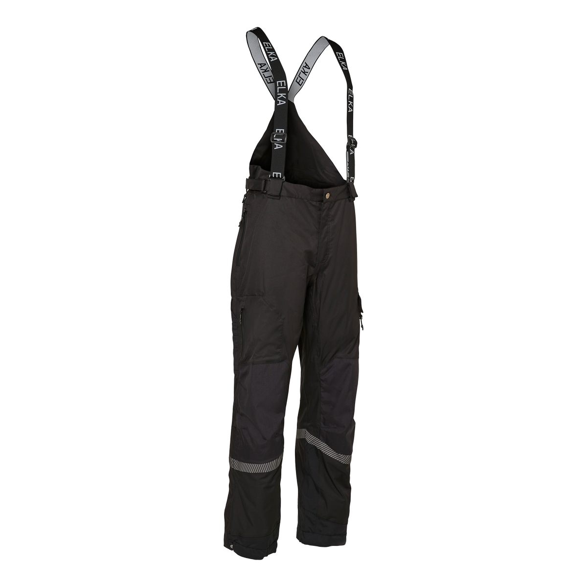 ELKA Rainwear Working Xtreme Stretch Combi Trousers in Black, front view