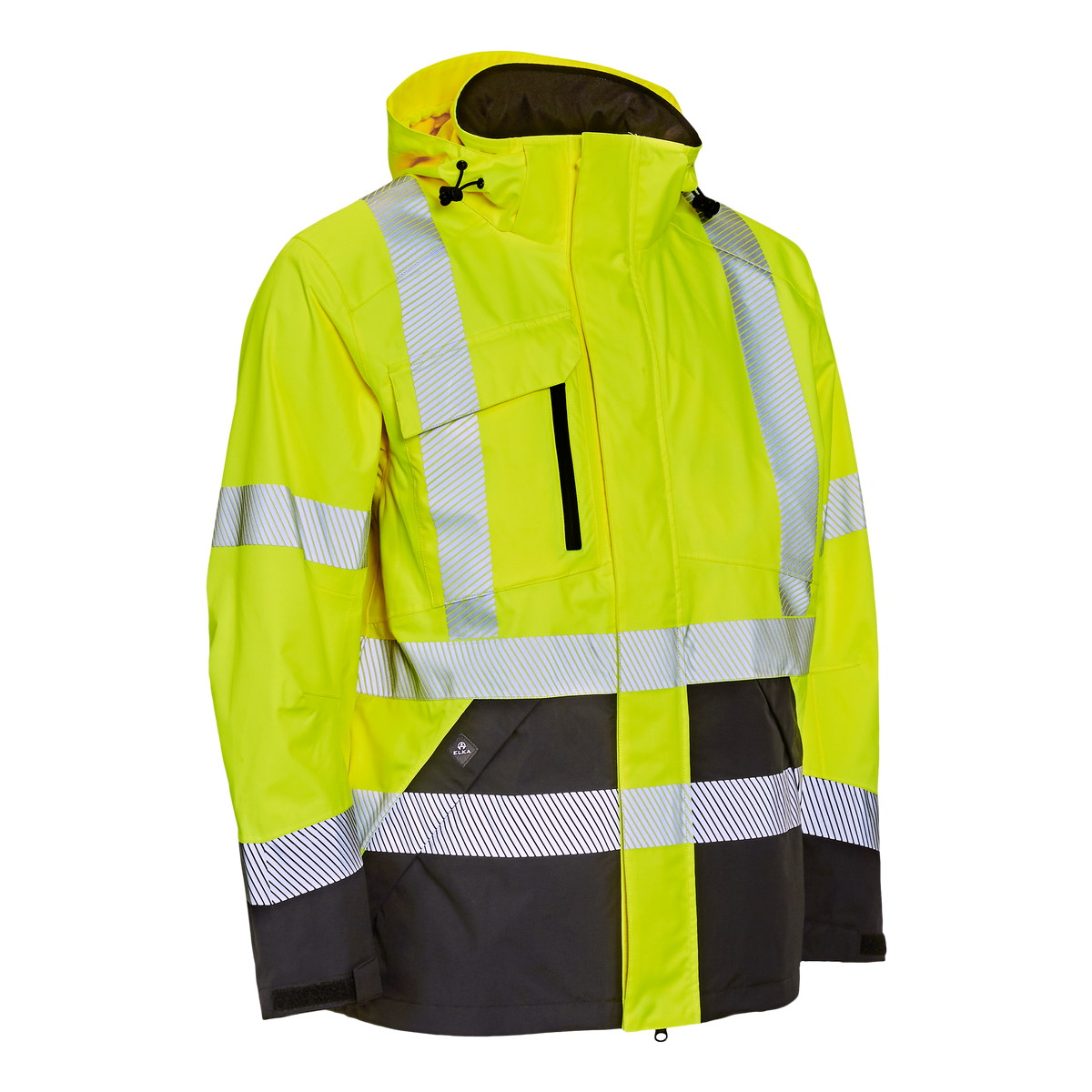 ELKA Rainwear Visible Xtreme Stretch Jacket in Fl. Yellow/Black