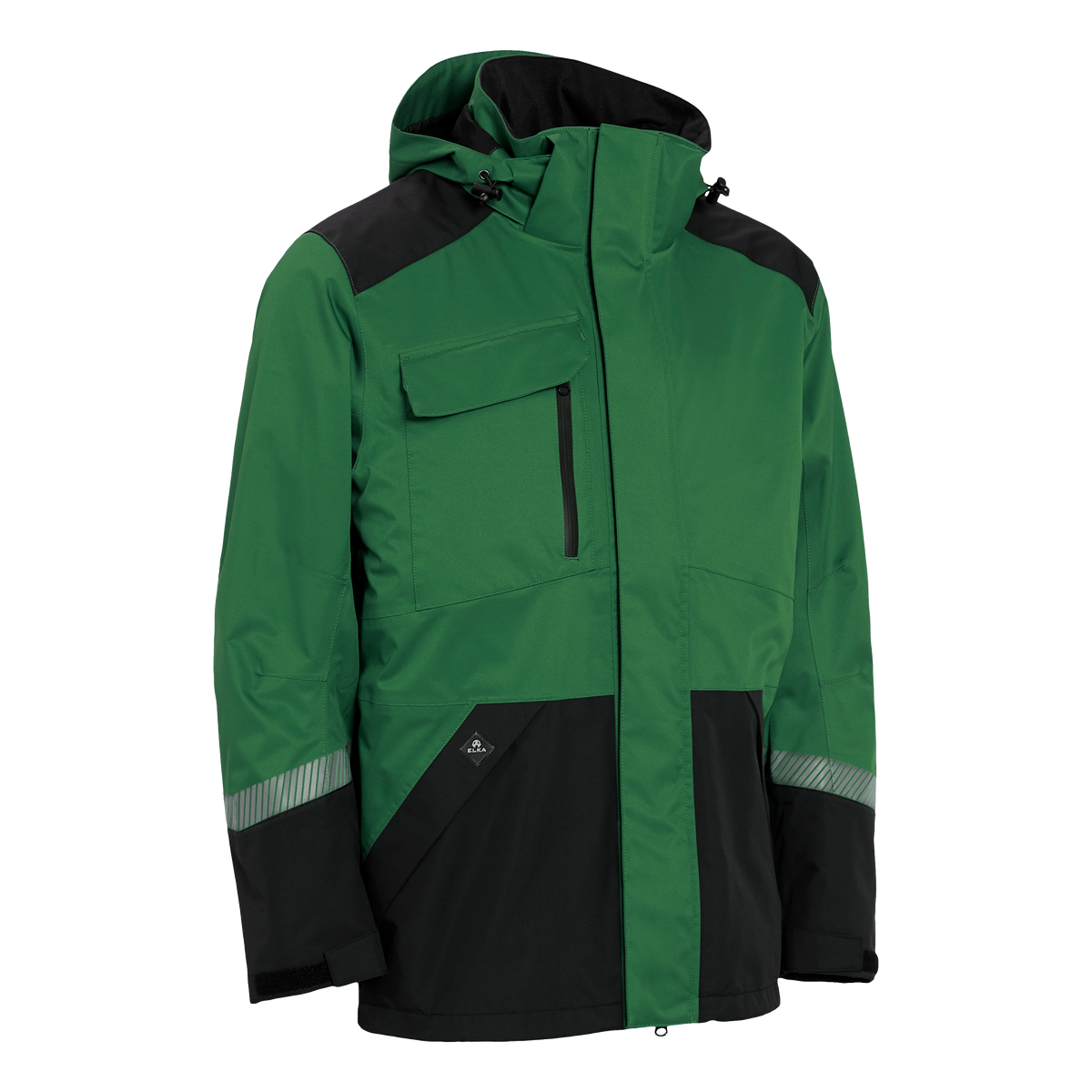 ELKA Rainwear Working Xtreme Stretch Jacket in Green/Black