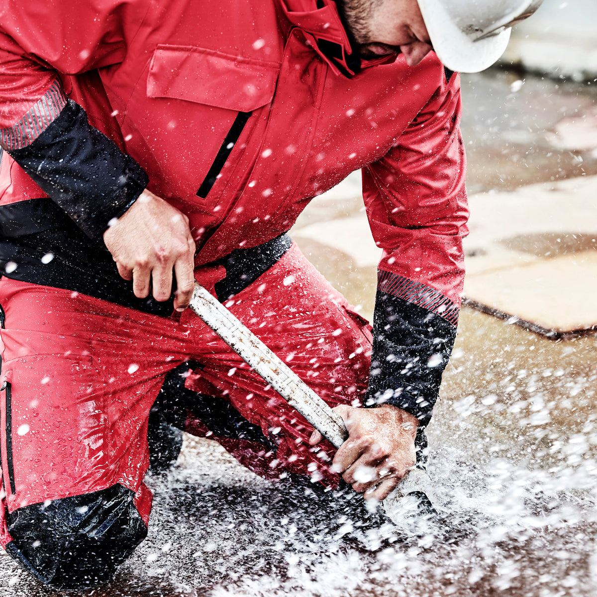 ELKA Rainwear Working Xtreme Stretch Jacket in Red/Black