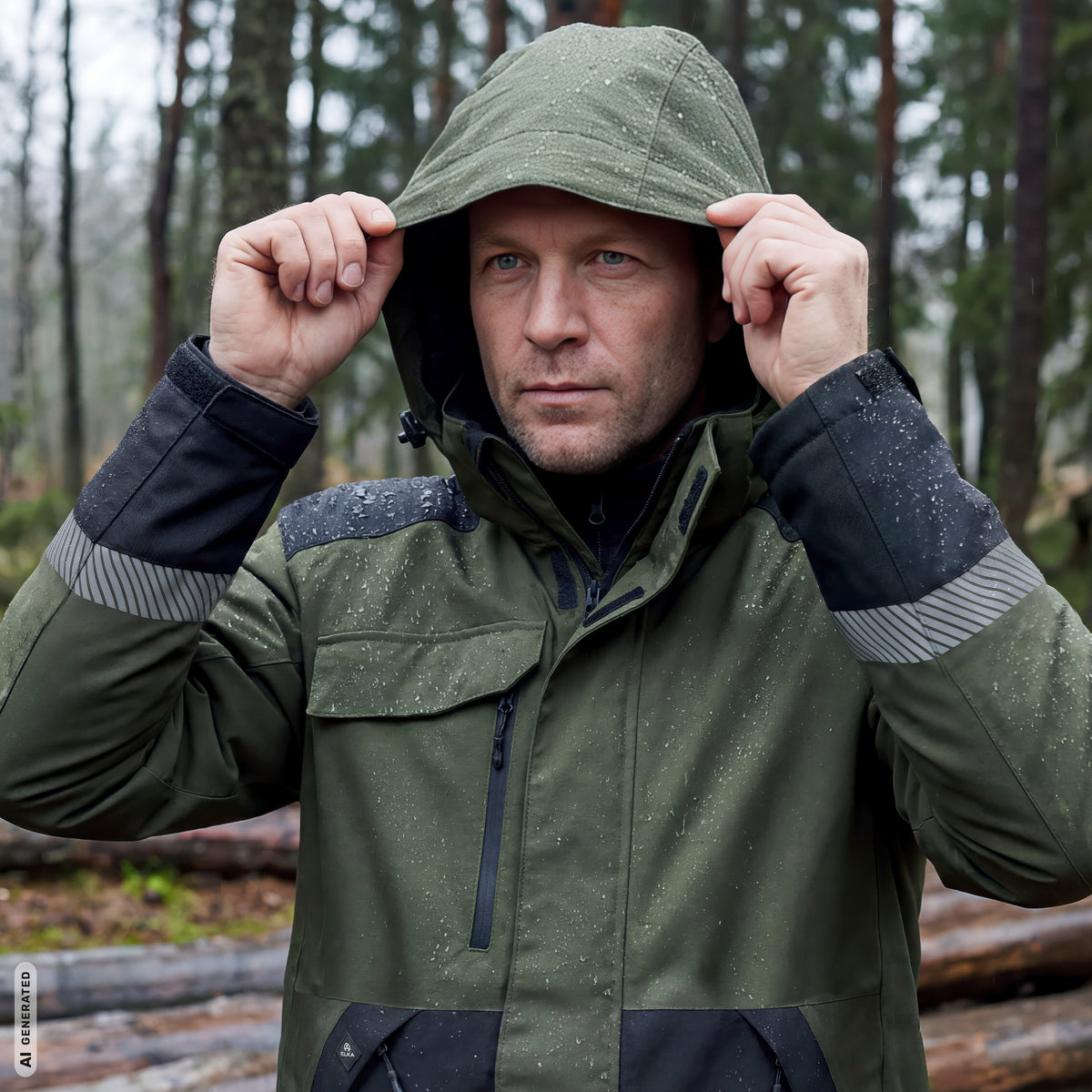 ELKA Rainwear Working Xtreme Recycled Heavy Duty Jacket in Olive/Black