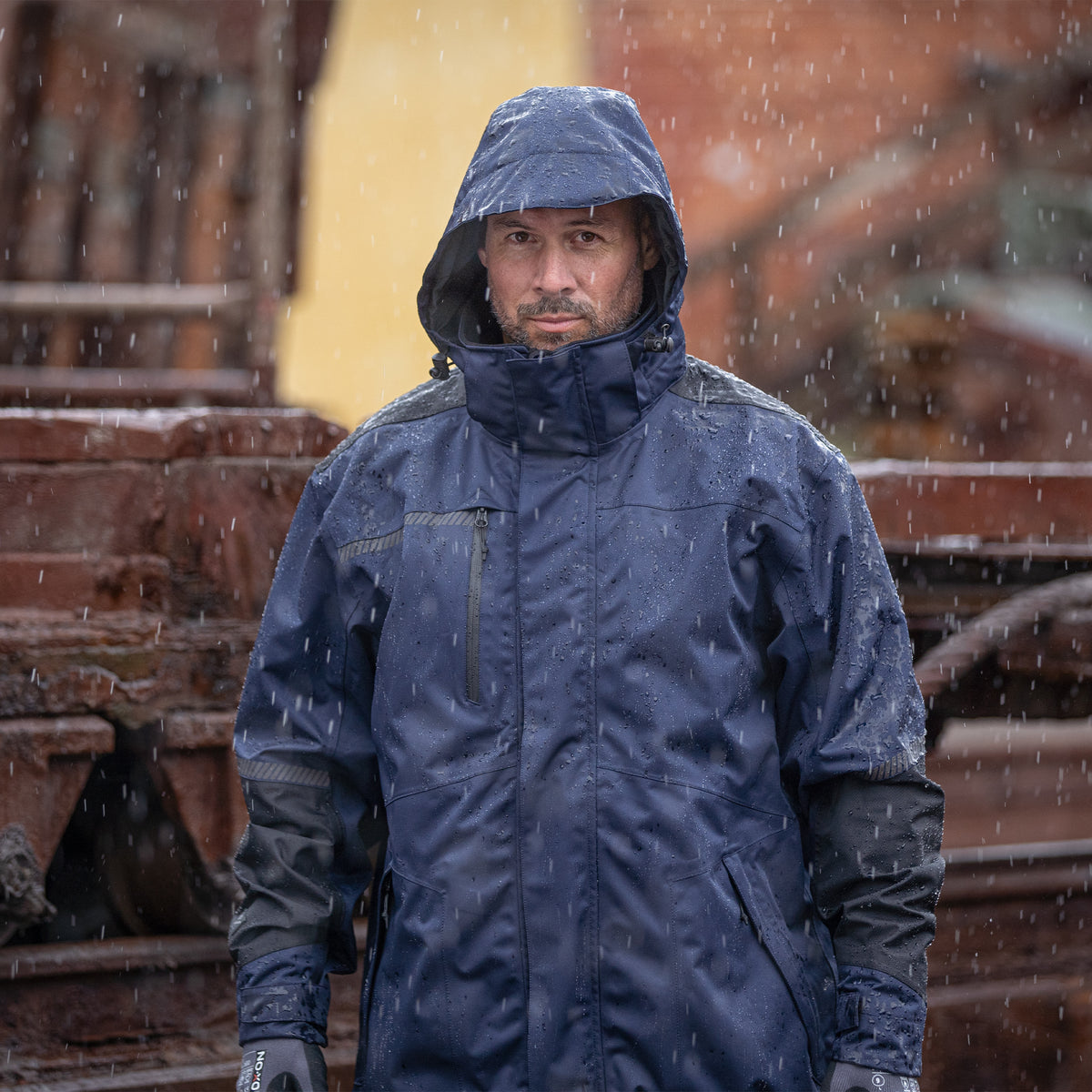 ELKA Rainwear Working Xtreme Recycled Jacket in Navy/Black