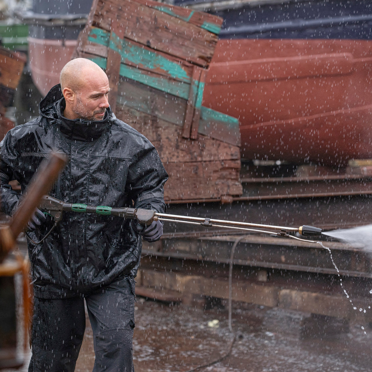 ELKA Rainwear Working Xtreme Recycled Jacket in Black