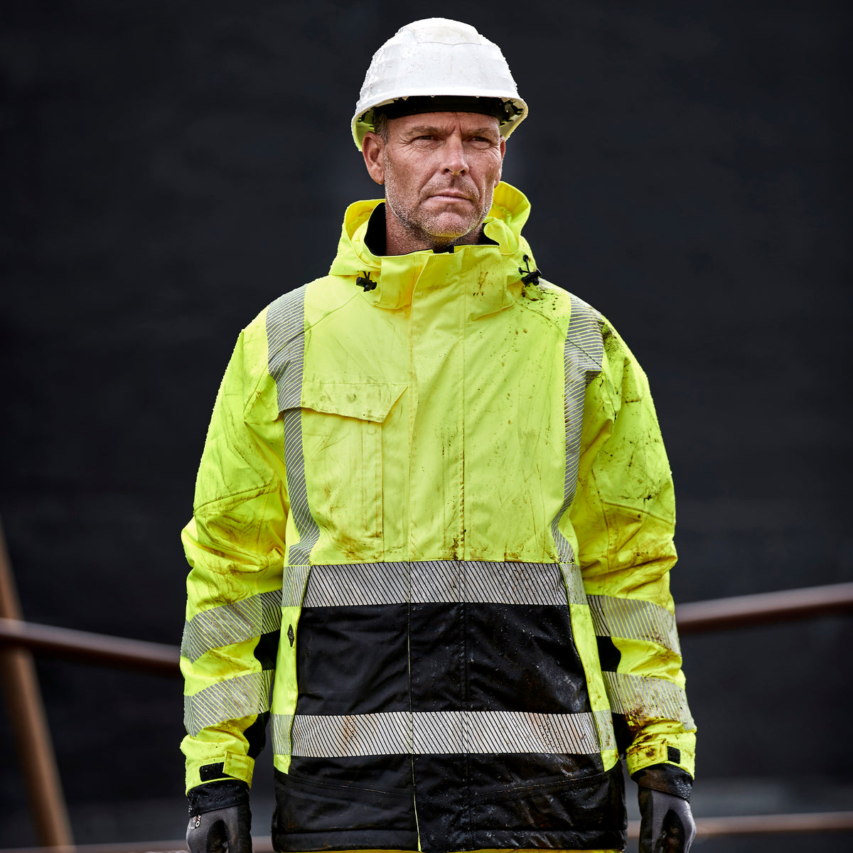 ELKA Rainwear Visible Xtreme Stretch Winter Jacket in Fl. Yellow/Black