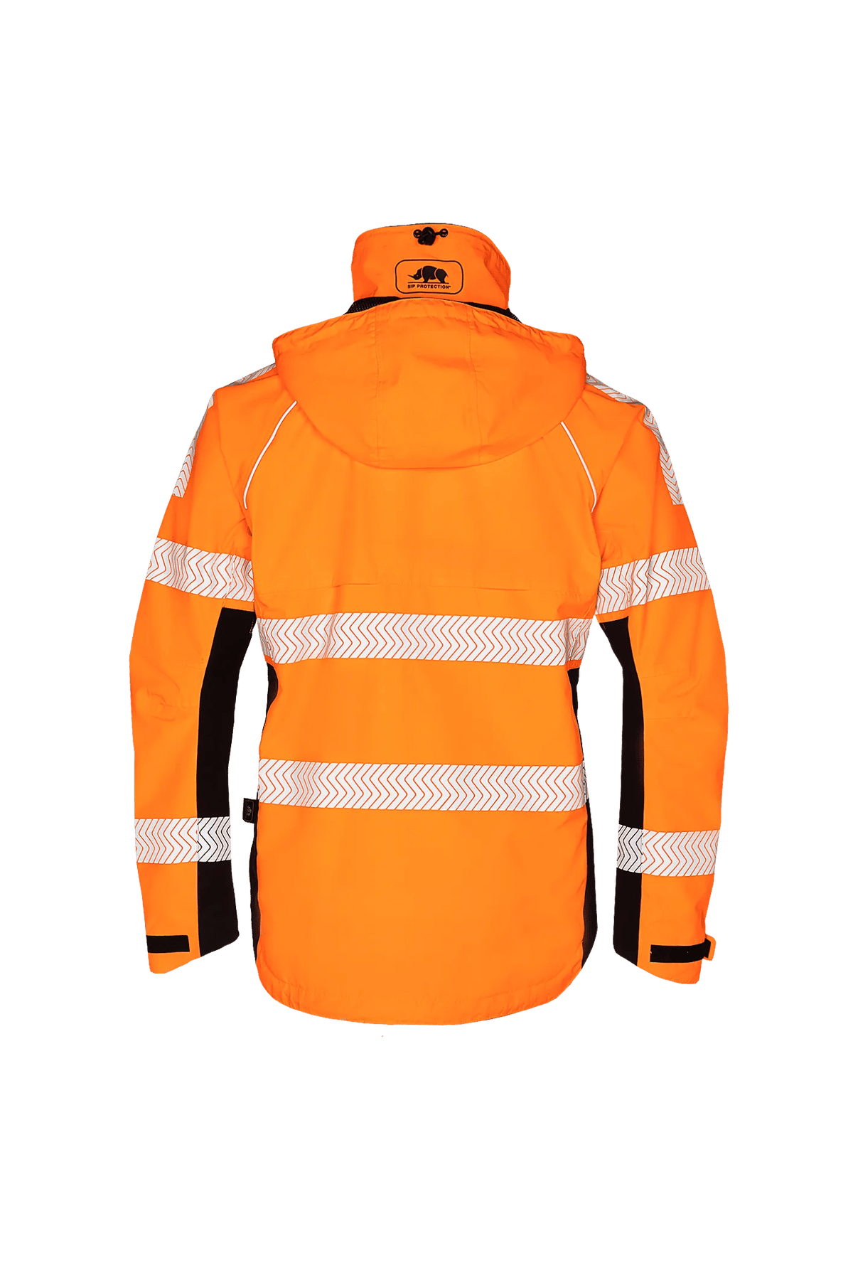 SIP Protection Keiu HV in Hi-Vis Orange/Black, back view