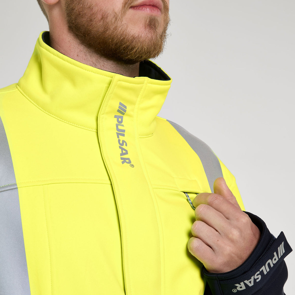 Pulsar Two Tone Interactive Softshell Jacket Yellow/Navy, image 2