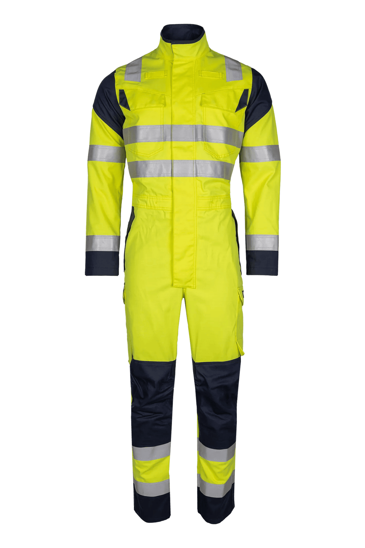 Sioen PRO Kaidun in High-vis yellow/Navy blue, front view
