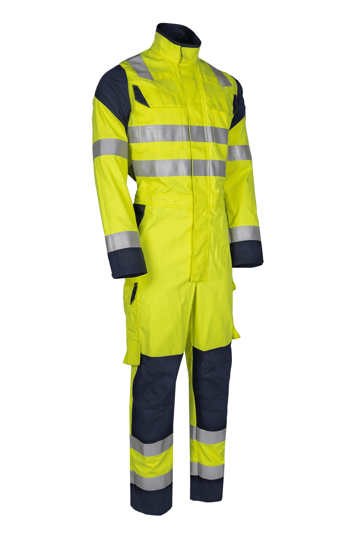 Sioen PRO Kaidun in High-vis yellow/Navy blue, side view