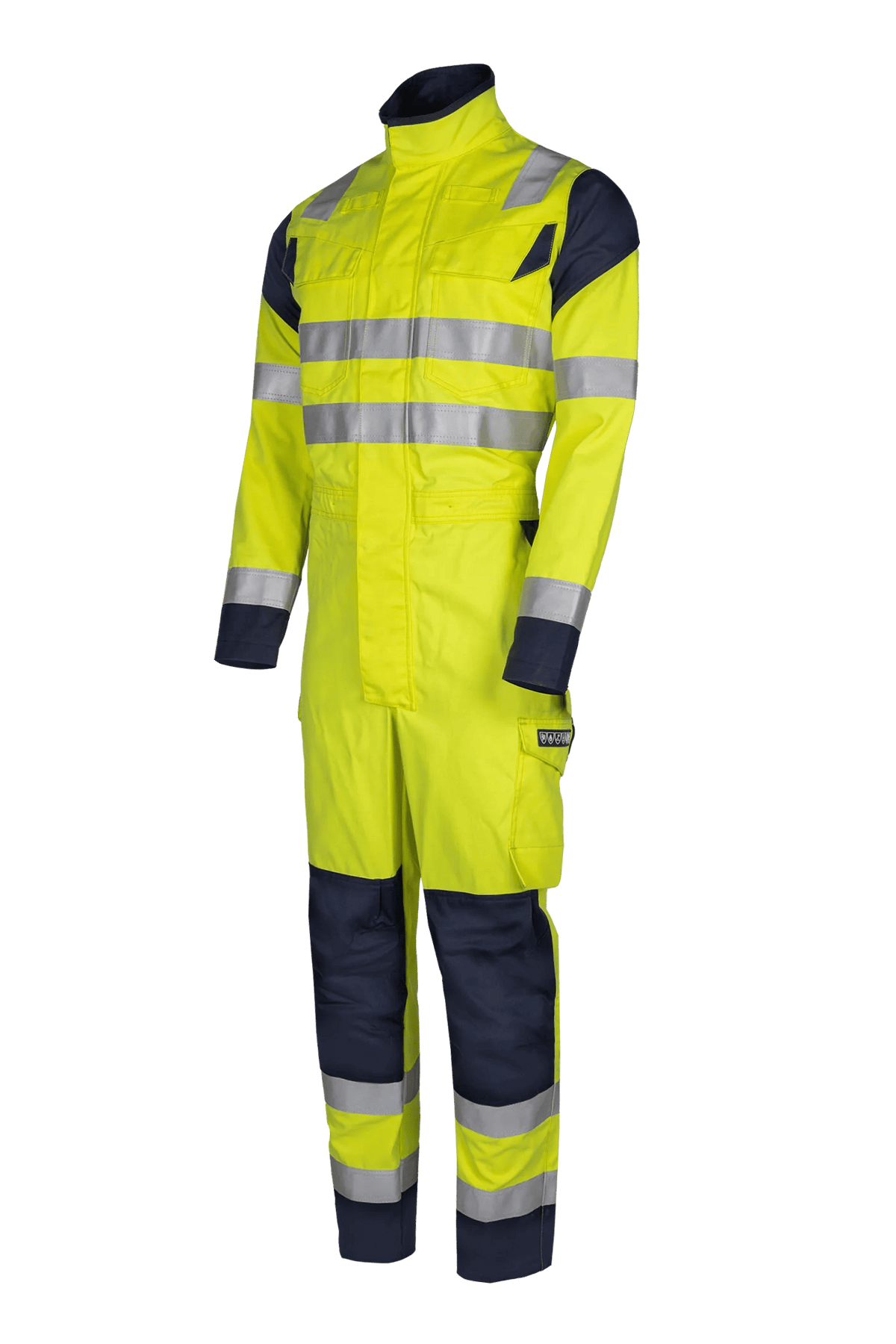 Sioen PRO Lempo in High-vis yellow/Navy blue, side view