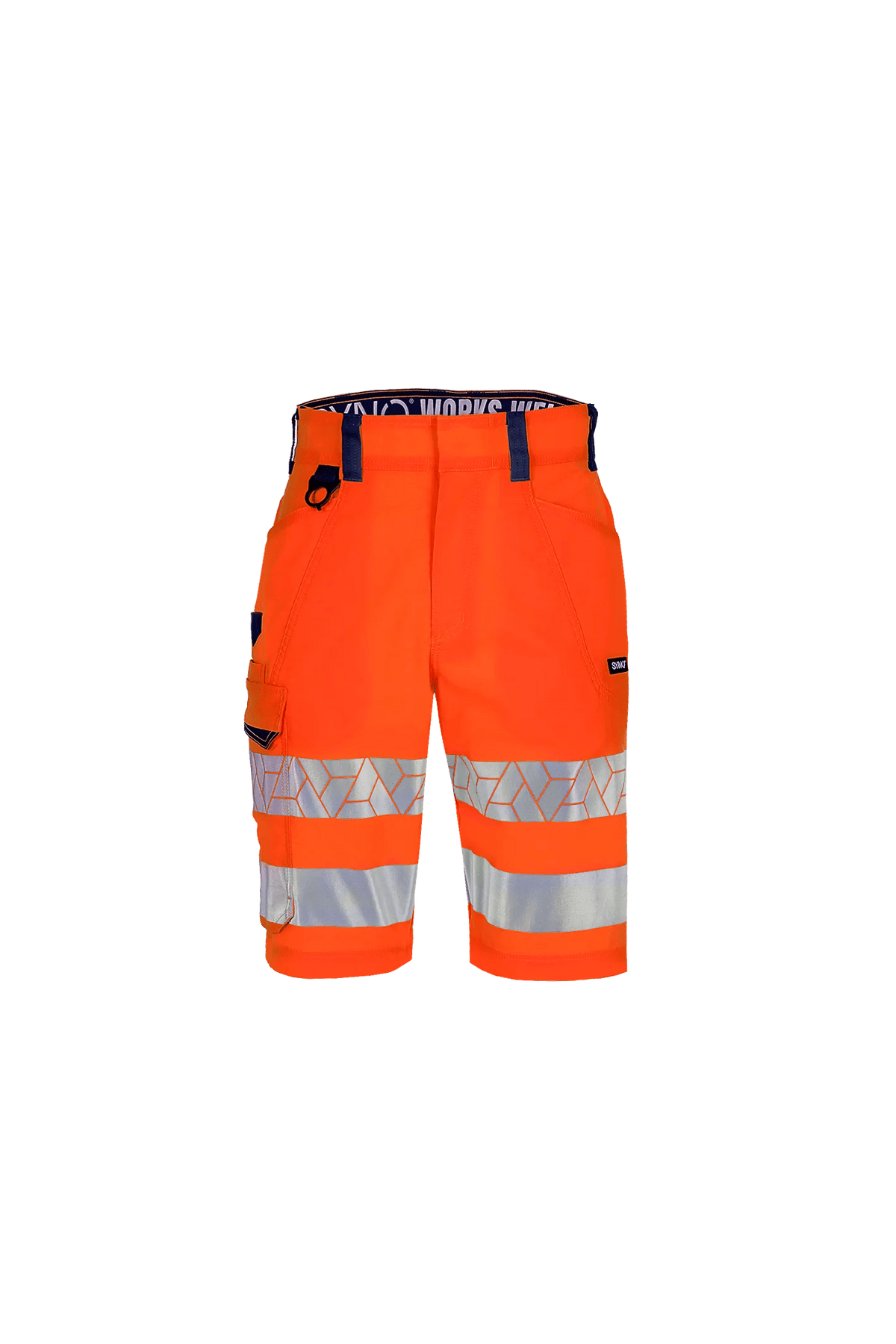 SYNQ Sidesee in High-vis orange/Navy blue, front view