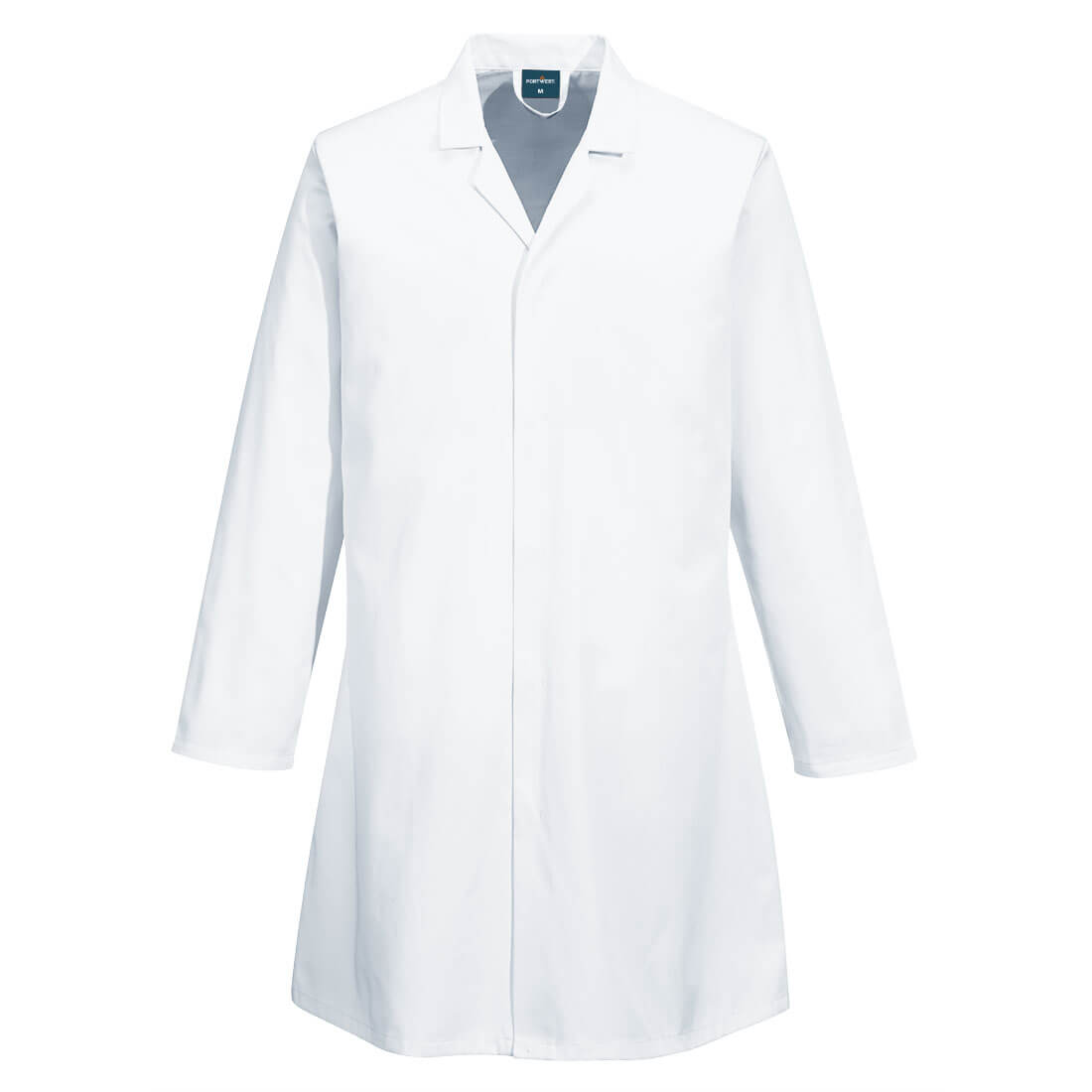 Portwest Food Industry No Pocket Coat in White, main product image