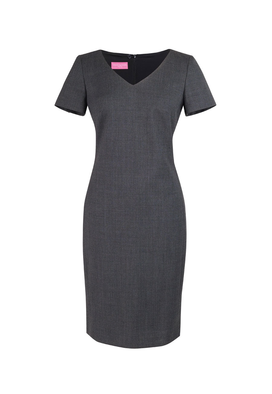 Brook Taverner Corinthia Dress in Mid Grey, image 4