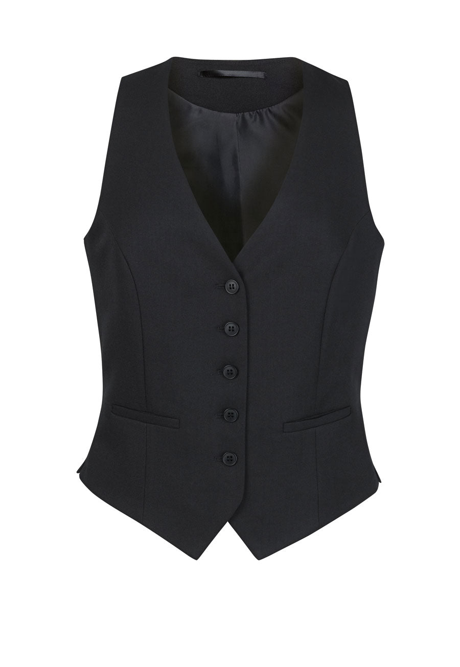 Brook Taverner Luna Waistcoat in Black, image 2