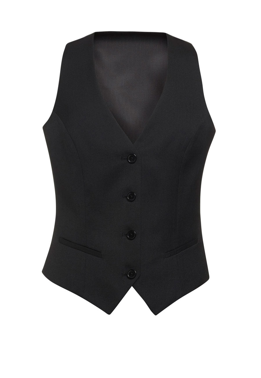 Brook Taverner Waldorf Waistcoat in Black, image 3