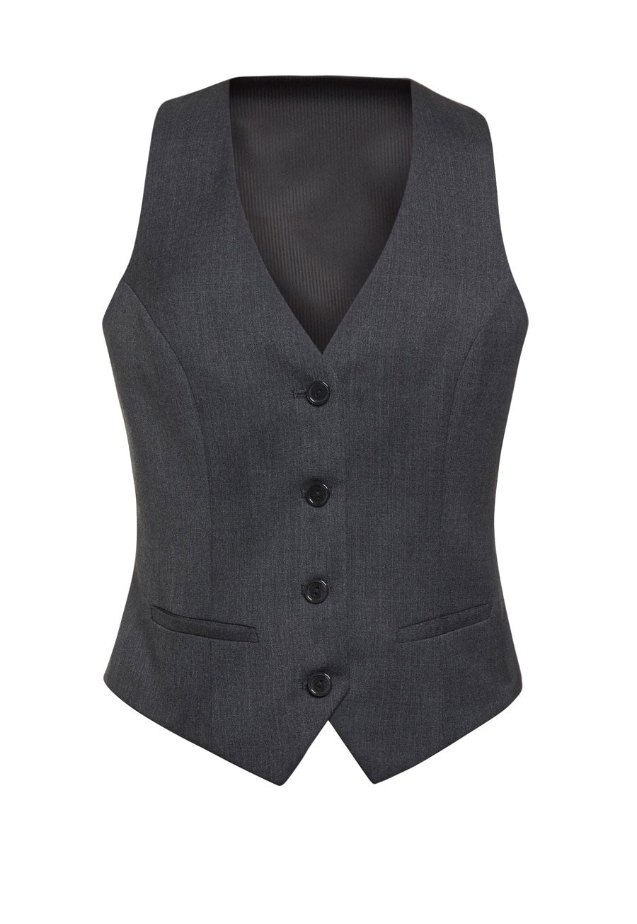 Brook Taverner Waldorf Waistcoat in Mid Grey, image 4