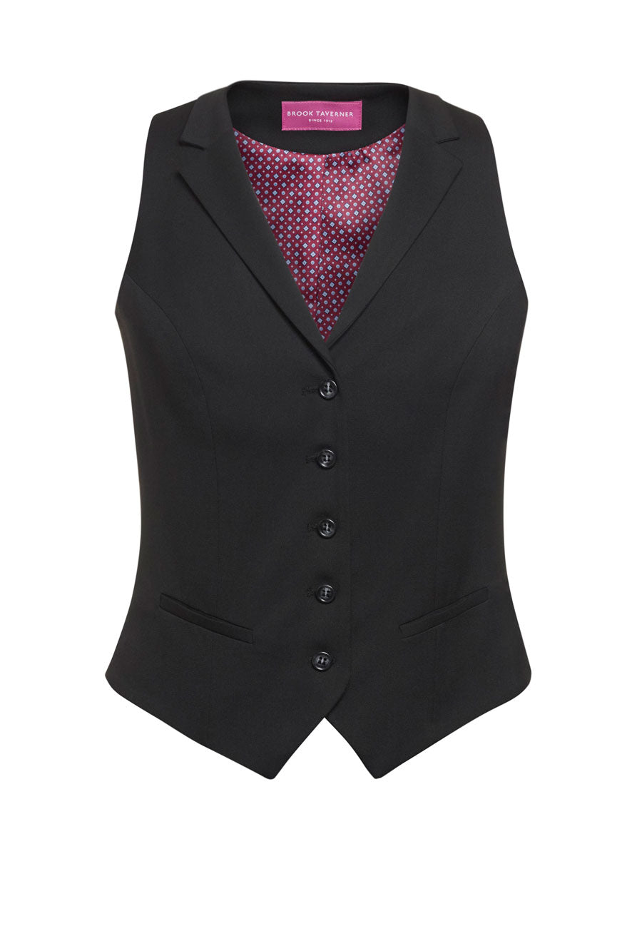 Brook Taverner Larissa Waistcoat in Black, image 4