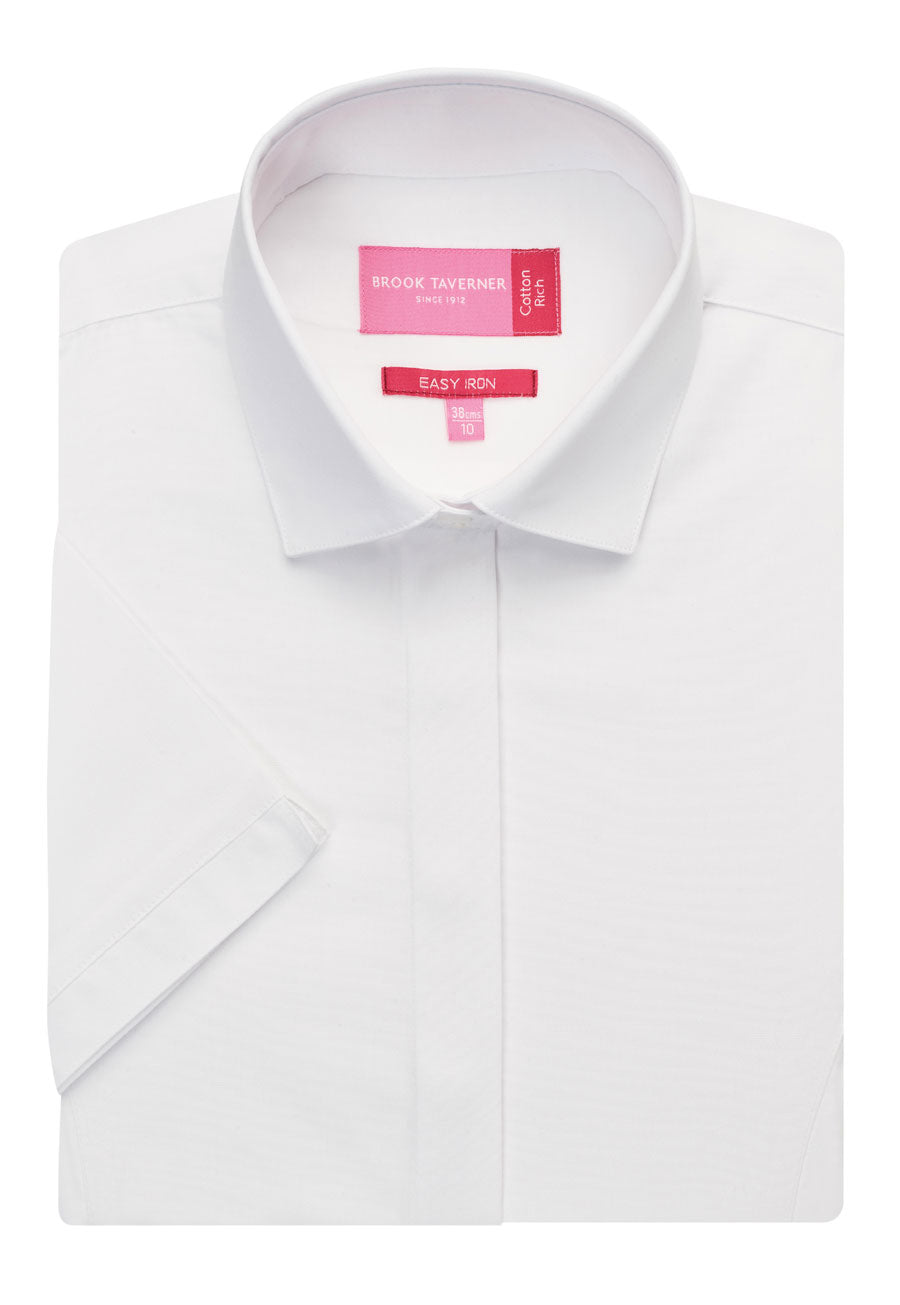 Brook Taverner Modena Blouse in White, main product image