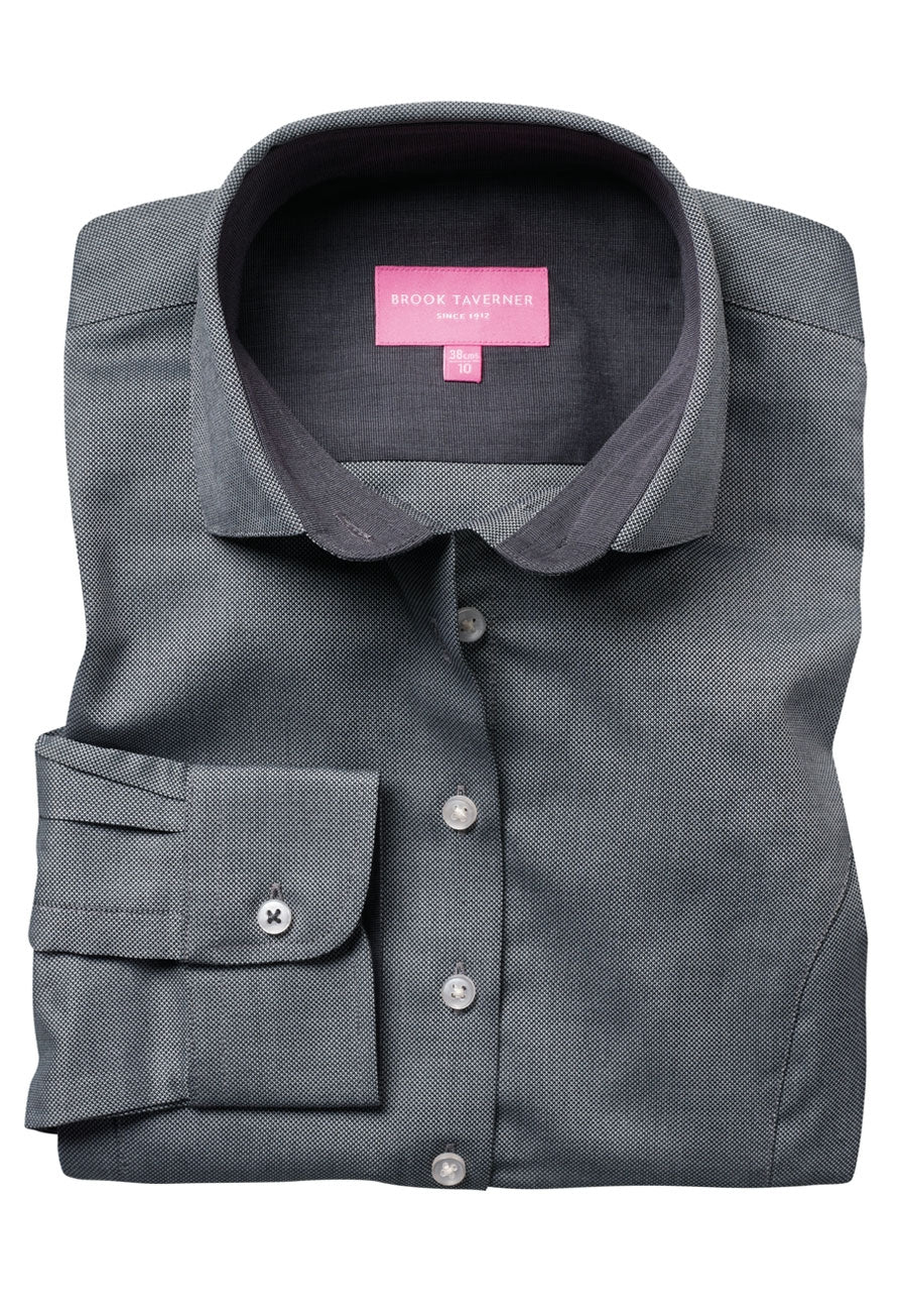 Brook Taverner Aspen Shirt in Grey, image 3