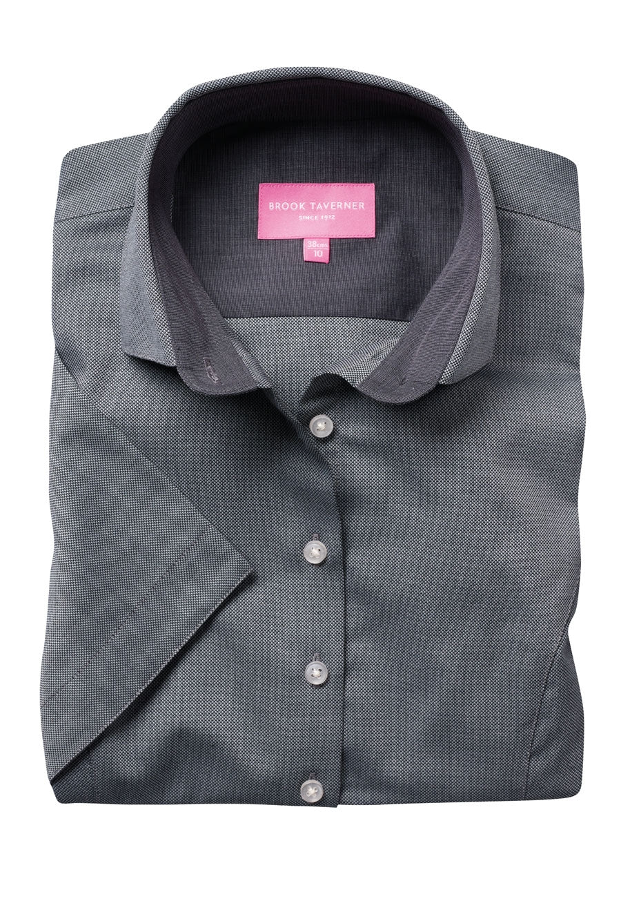 Brook Taverner Victoria Shirt in Grey, image 3