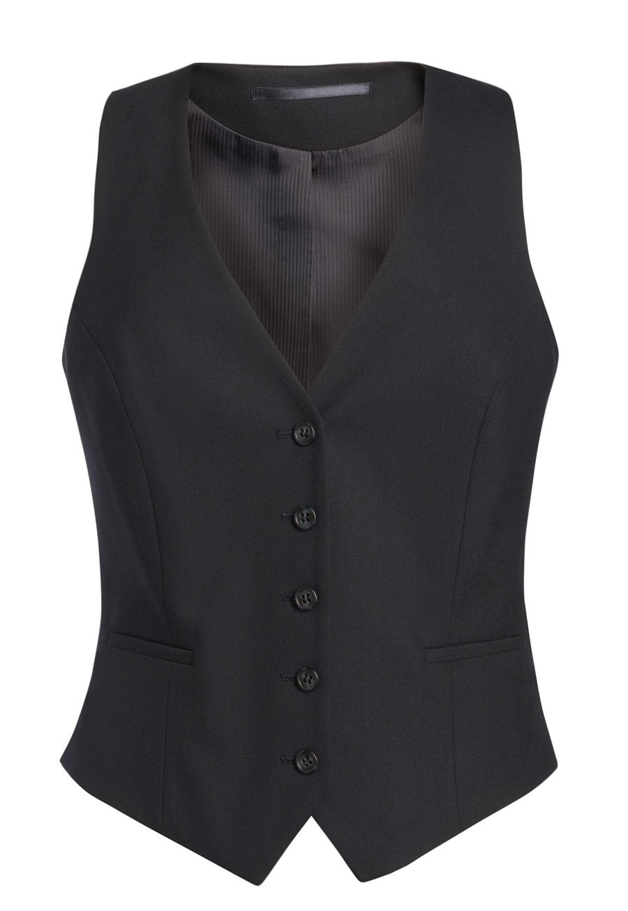 Brook Taverner Toulouse Waistcoat in Black, image 3
