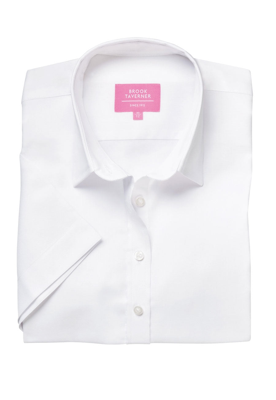 Brook Taverner Hamilton Shirt in White, main product image