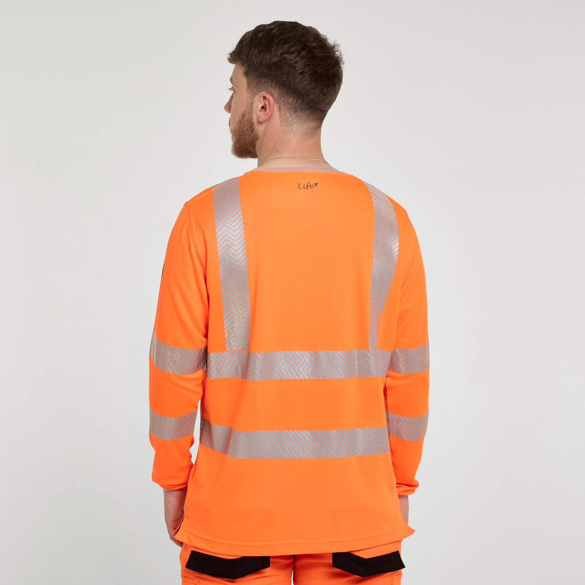 Pulsar Long Sleeve T-Shirt Orange - Bamboo Content, image 2