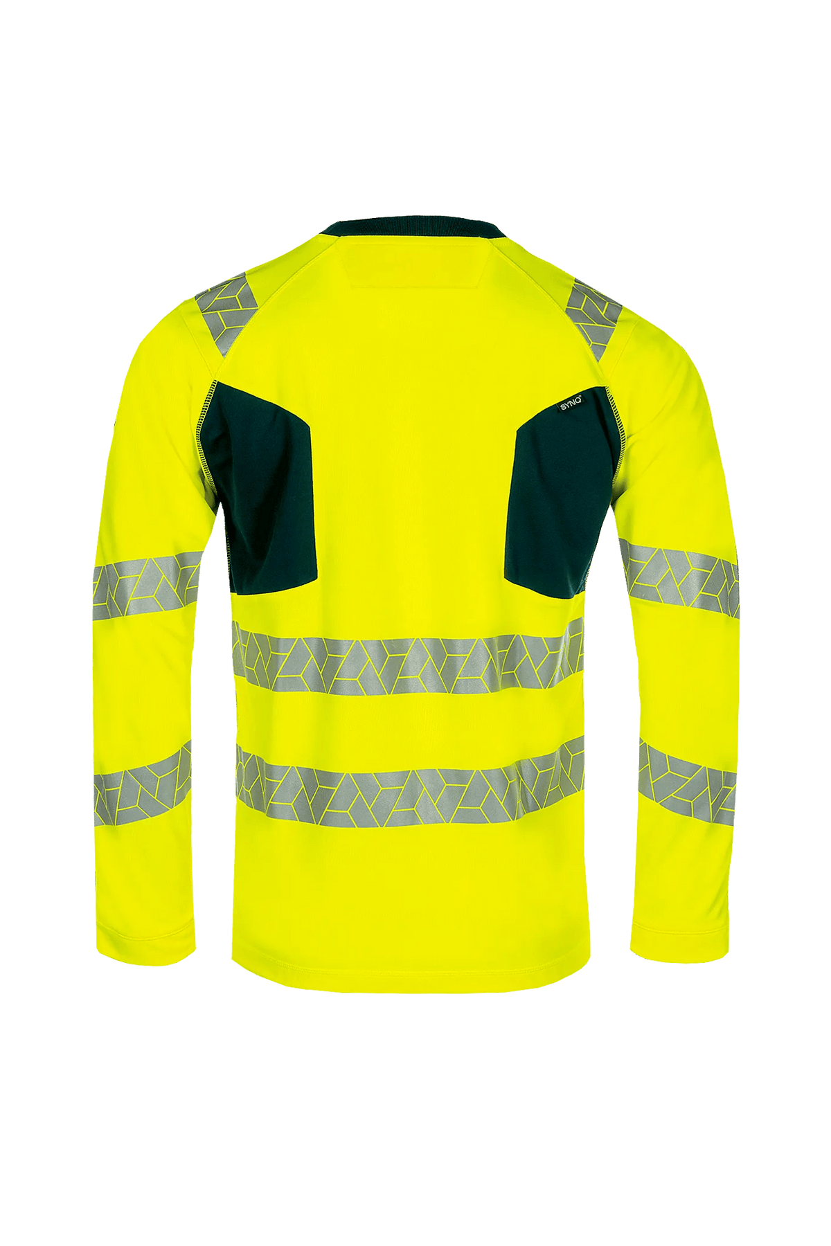 SYNQ Littup in High-vis yellow/Navy blue, back view