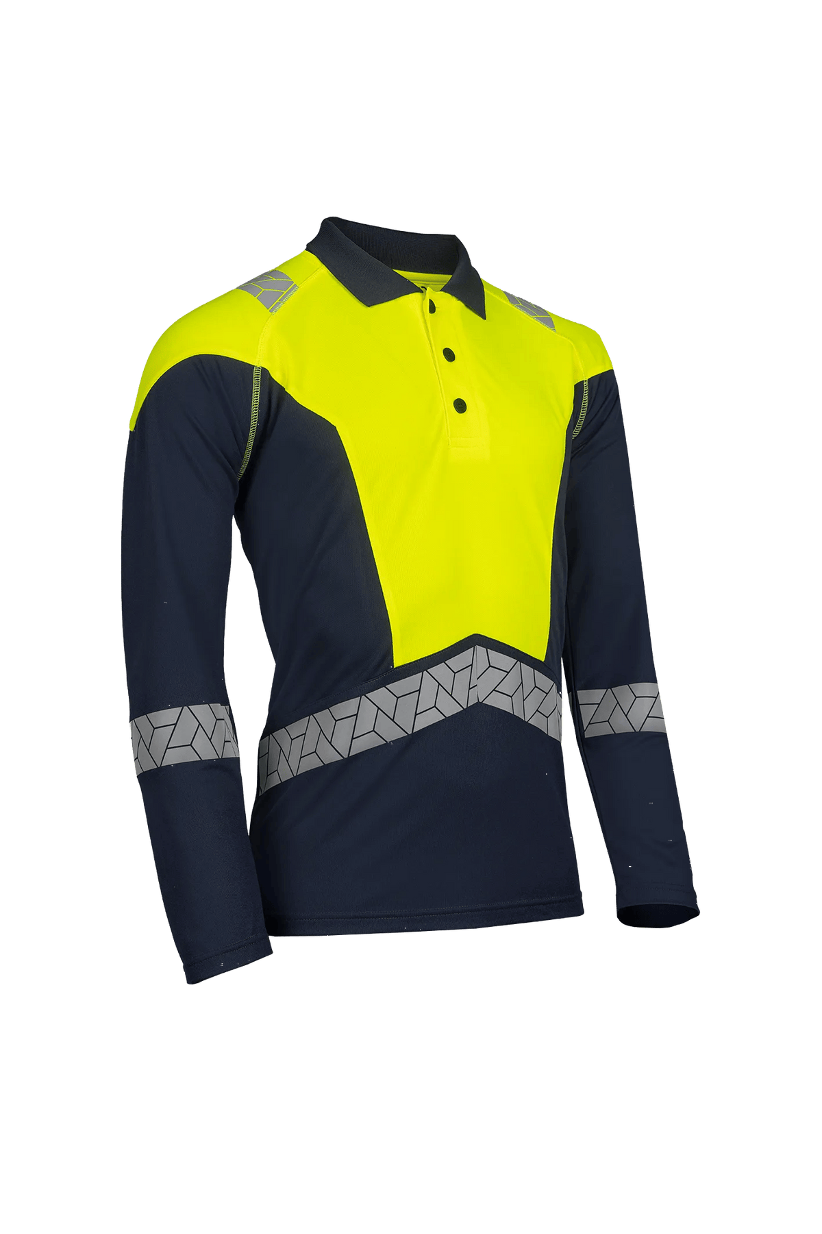 SYNQ Lousee Long AB in Navy blue/High-vis yellow, side view