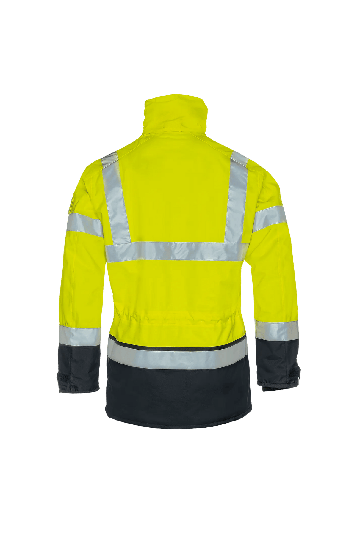 Sioen Lightflash in High-vis yellow/Navy blue, back view