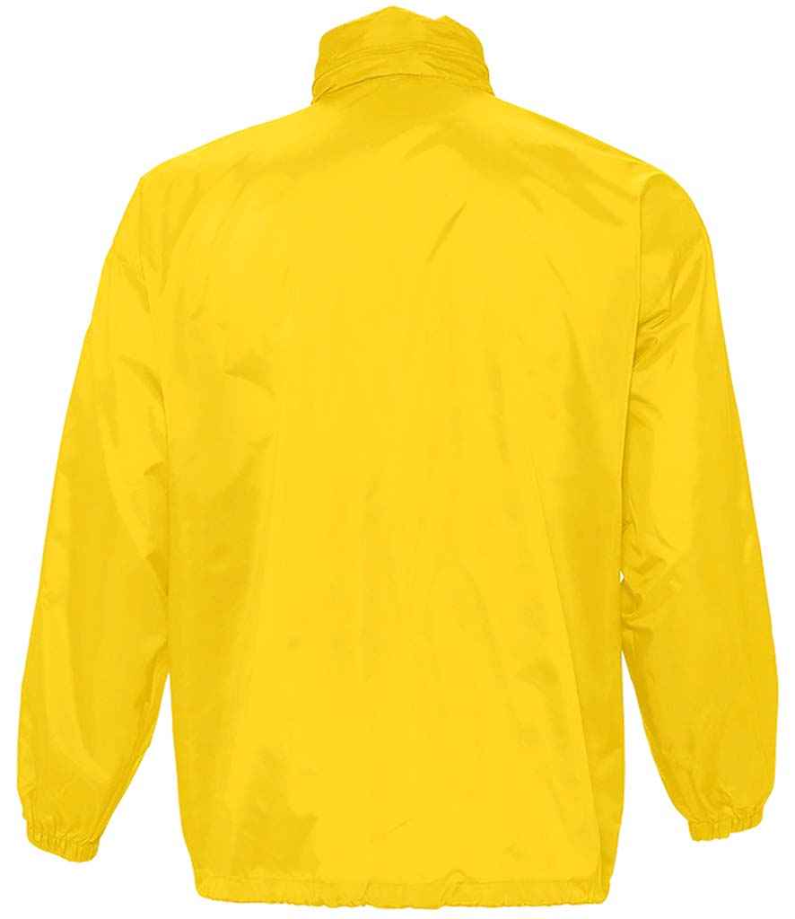 SOL'S Unisex Surf Windbreaker Jacket in Gold, back view