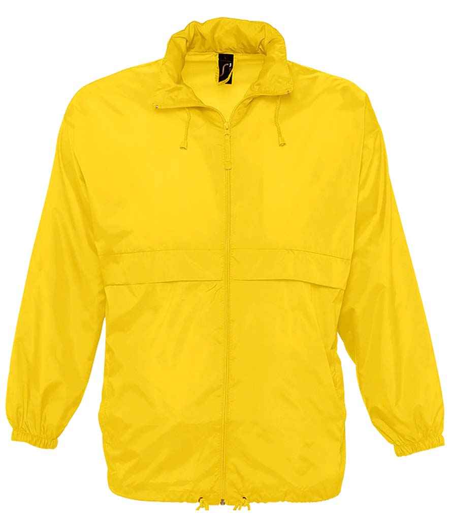 SOL'S Unisex Surf Windbreaker Jacket in Gold, front view