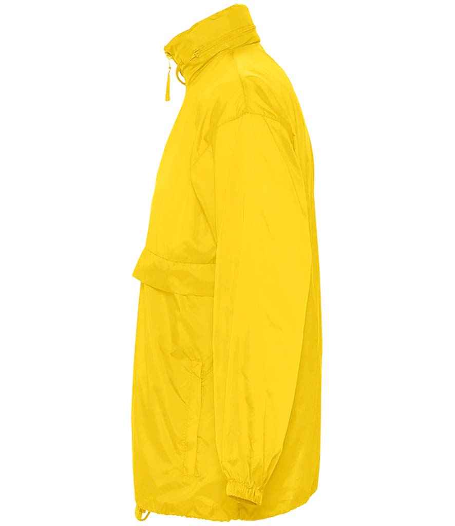 SOL'S Unisex Surf Windbreaker Jacket in Gold, side view