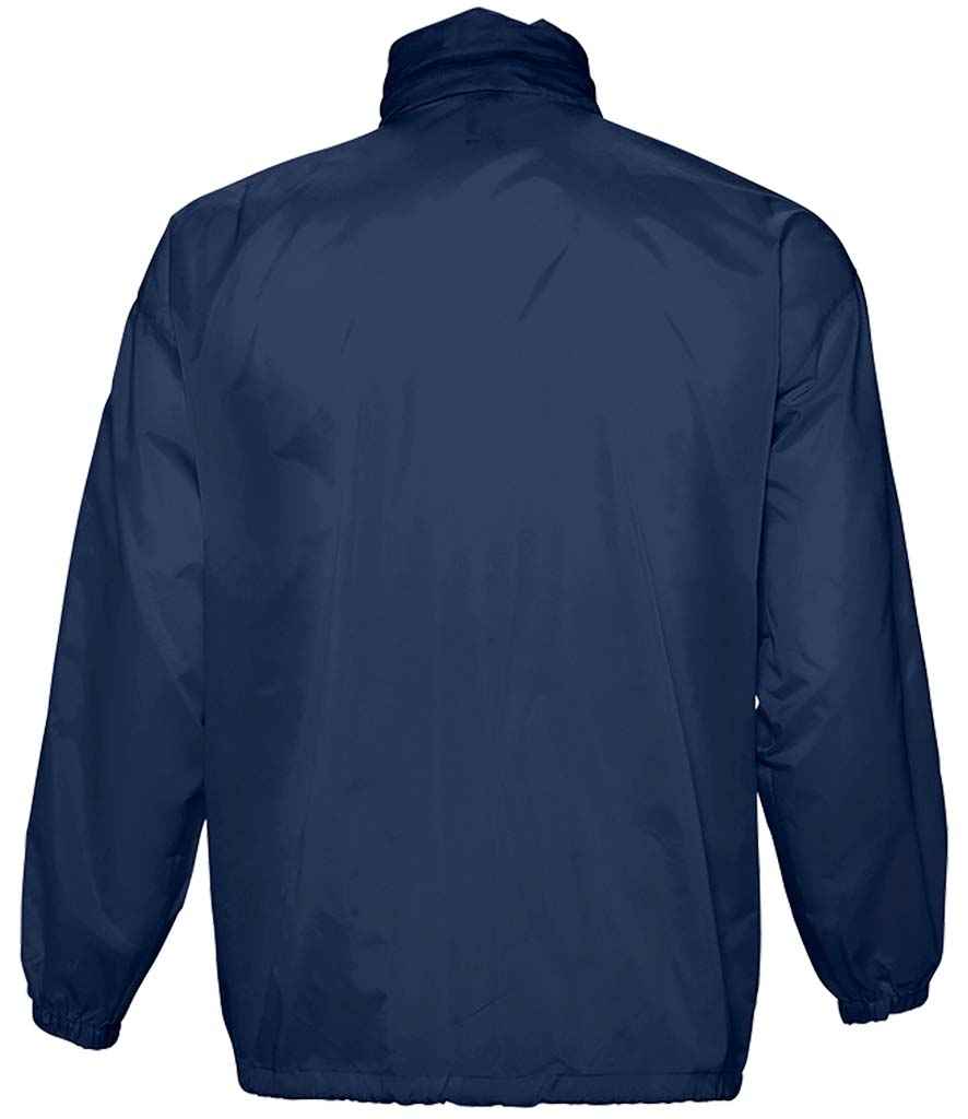 SOL'S Unisex Surf Windbreaker Jacket in Navy, back view