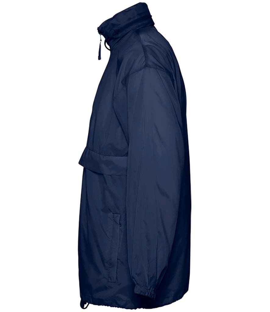 SOL'S Unisex Surf Windbreaker Jacket in Navy, side view