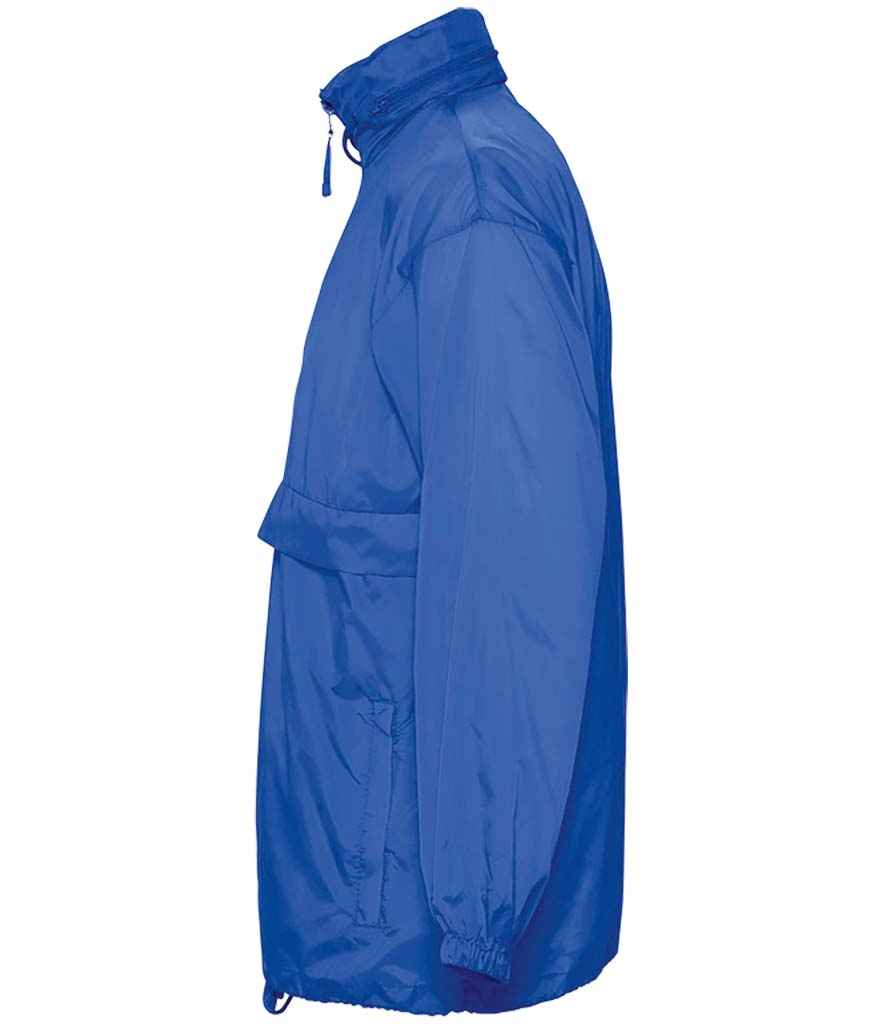 SOL'S Unisex Surf Windbreaker Jacket in Royal Blue, side view