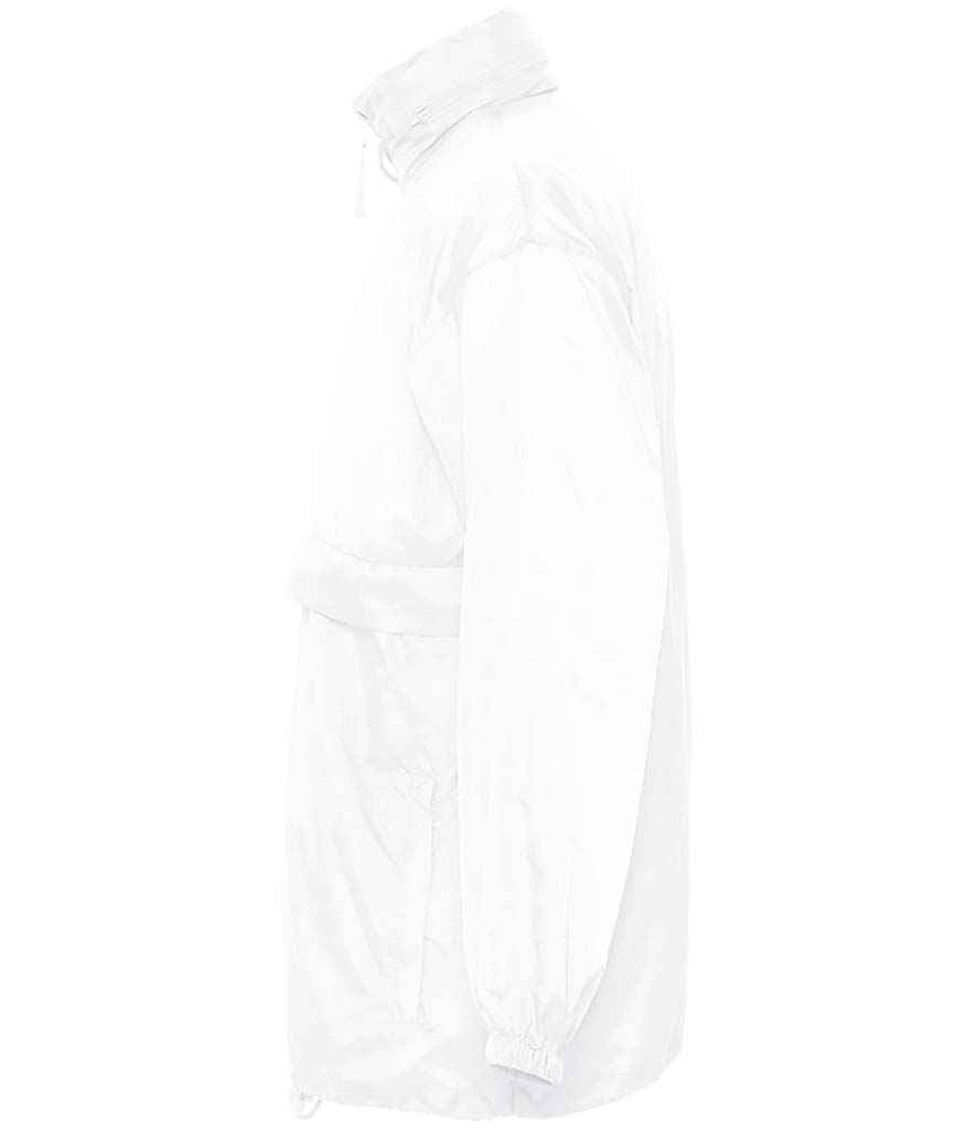 SOL'S Unisex Surf Windbreaker Jacket in White, side view
