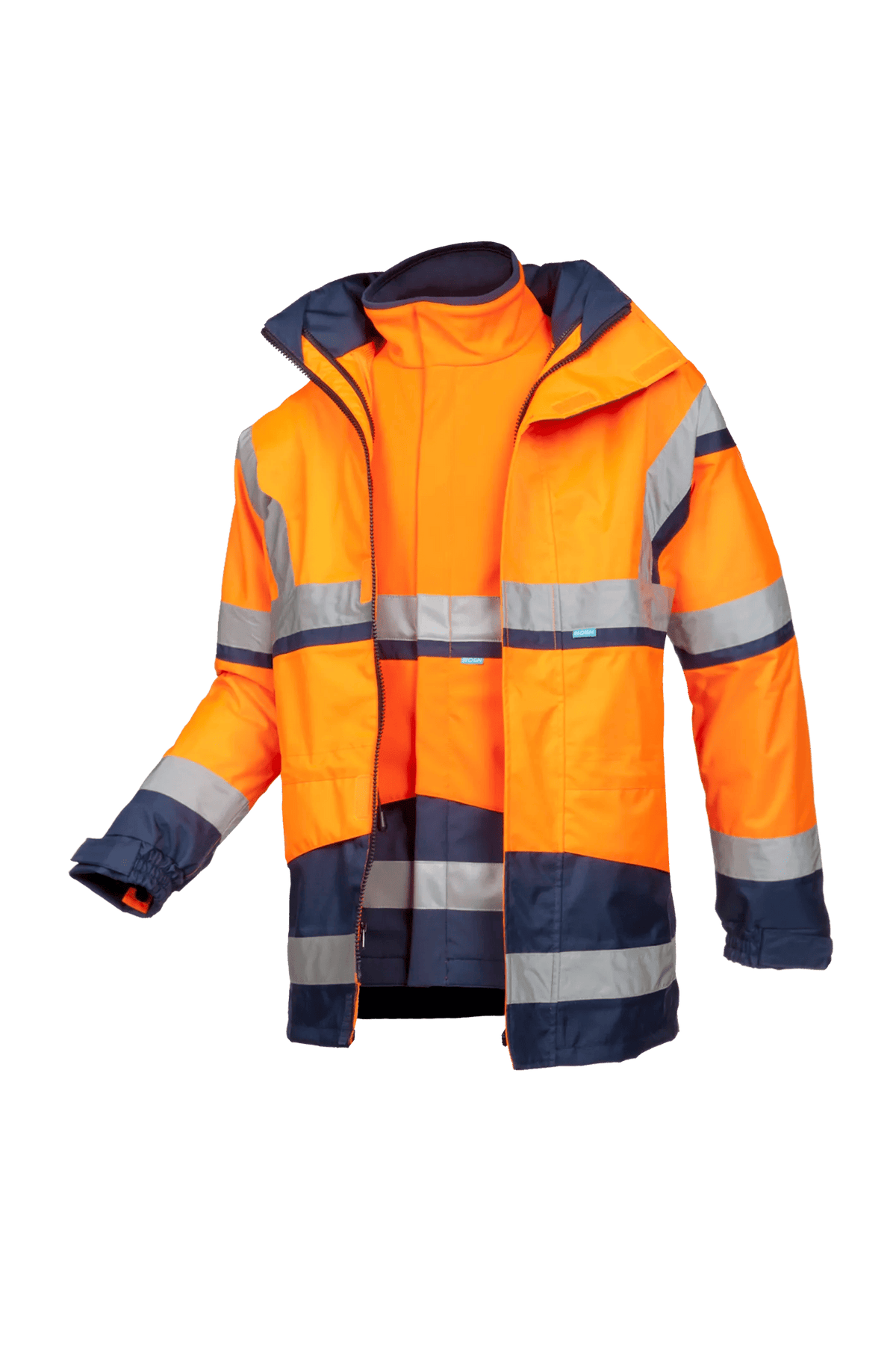 Sioen Powell in High-vis orange/Navy blue