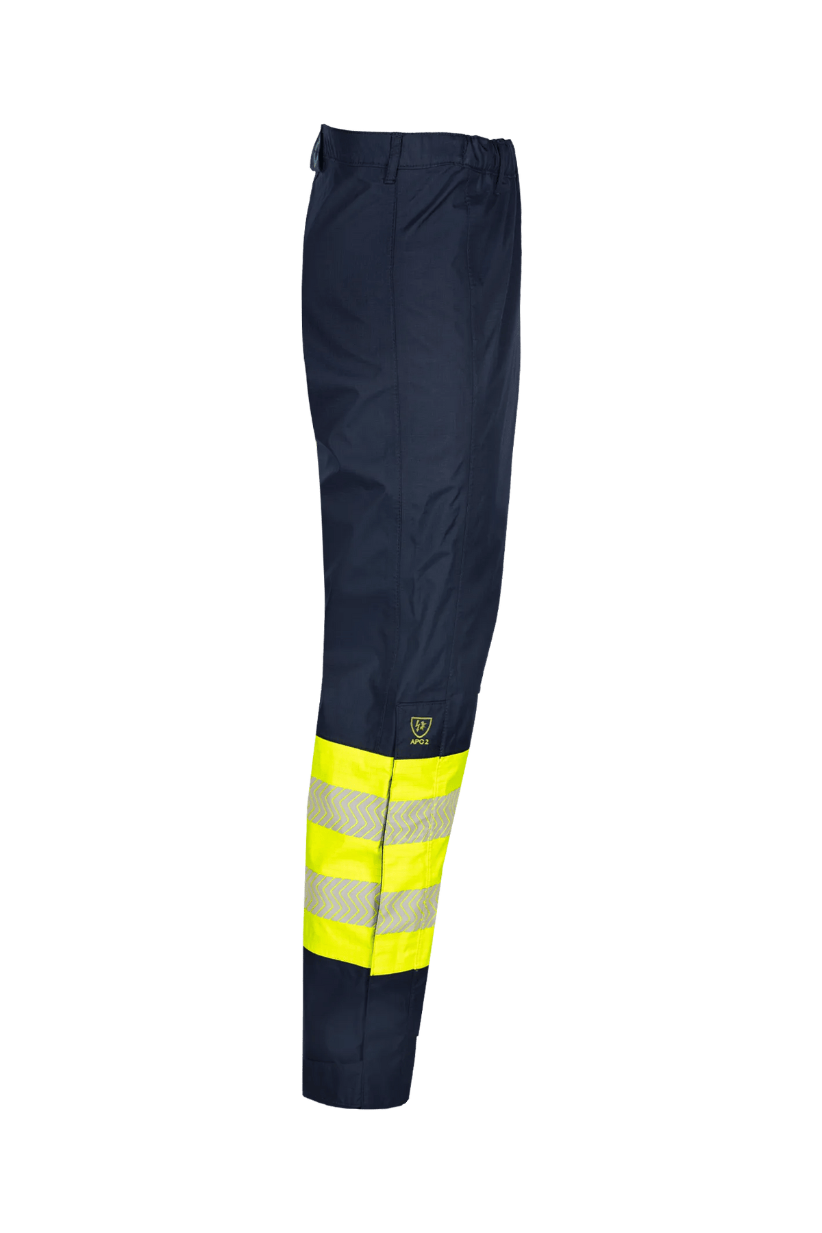 Sioen PRO Alvin in High-vis yellow/Navy blue, side view